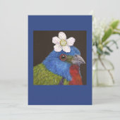 Sam the painted bunting flat card (Standing Front)