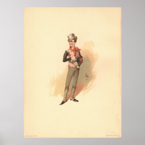 Sam Weller by Kyd from Dickens The Pickwick Papers Poster
