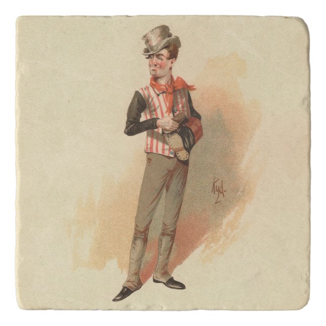 Sam Weller by Kyd from Dickens The Pickwick Papers Trivet (Front)