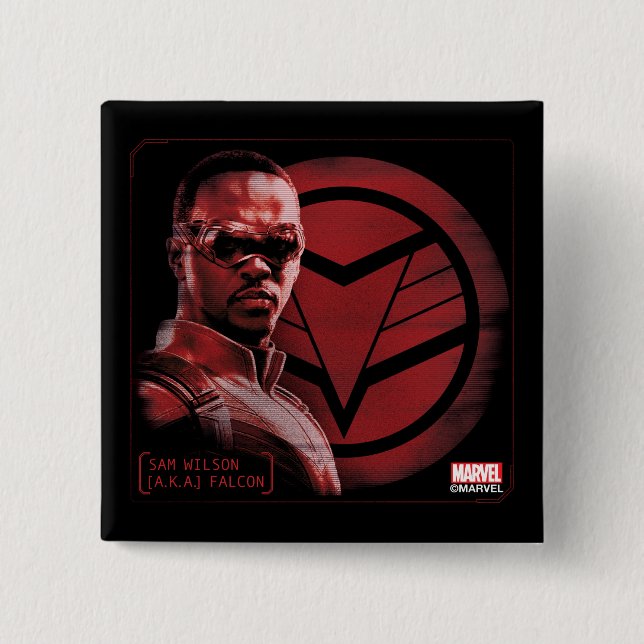 Sam Wilson A.K.A. The Falcon Button (Front)
