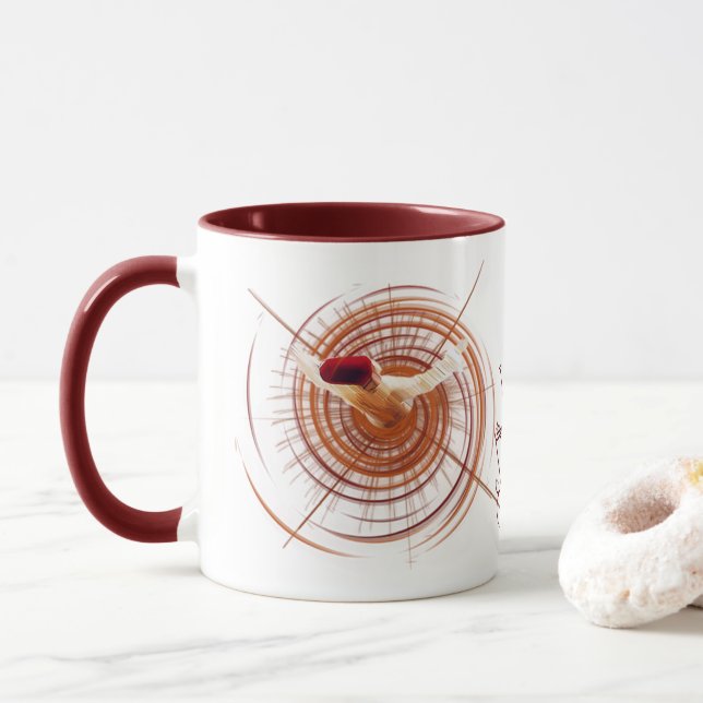 Sama dance with beautiful poem of rumi about love mug (With Donut)