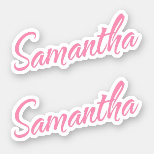 Samantha Decorative Name in Pink x2 Sticker