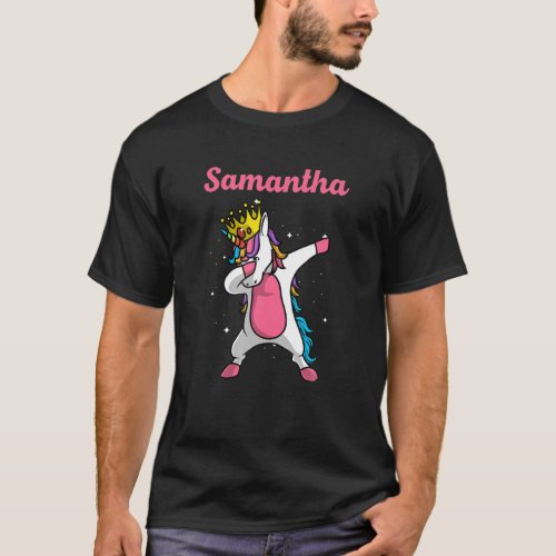SAMANTHA Gift Name Personalized Birthday Dabbing U T_Shirt