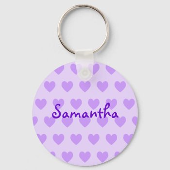 Samantha In Purple Keychain by purplestuff at Zazzle