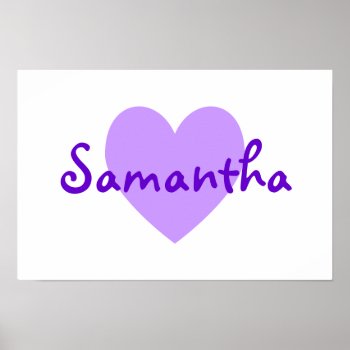 Samantha In Purple Poster by purplestuff at Zazzle
