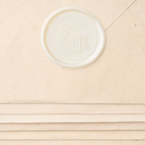 Samantha Monogram Traditional Elegant Wedding Wax Seal Sticker