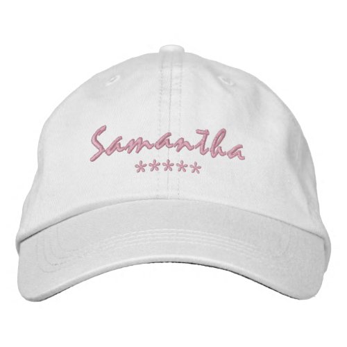 Samantha Name Embroidered Baseball Cap