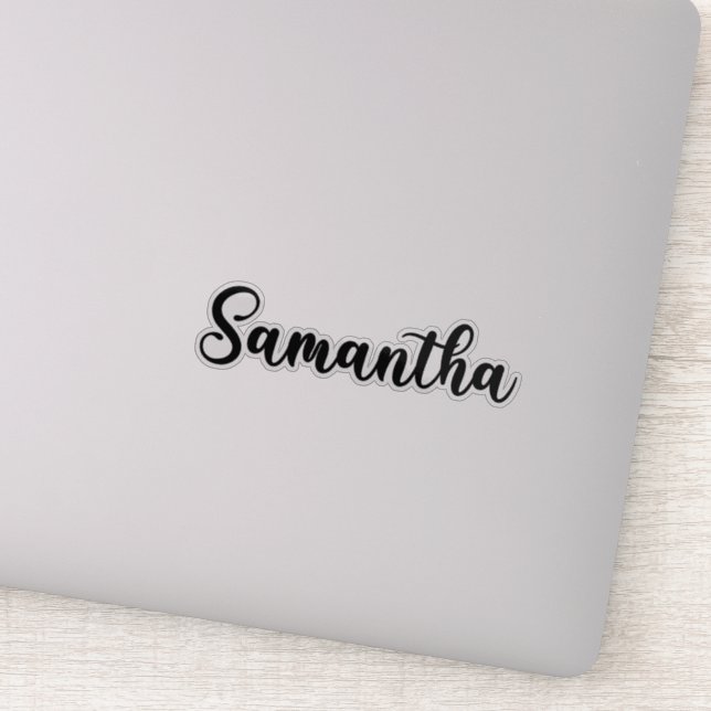 Samantha Name - Handwritten Calligraphy Sticker (Detail)