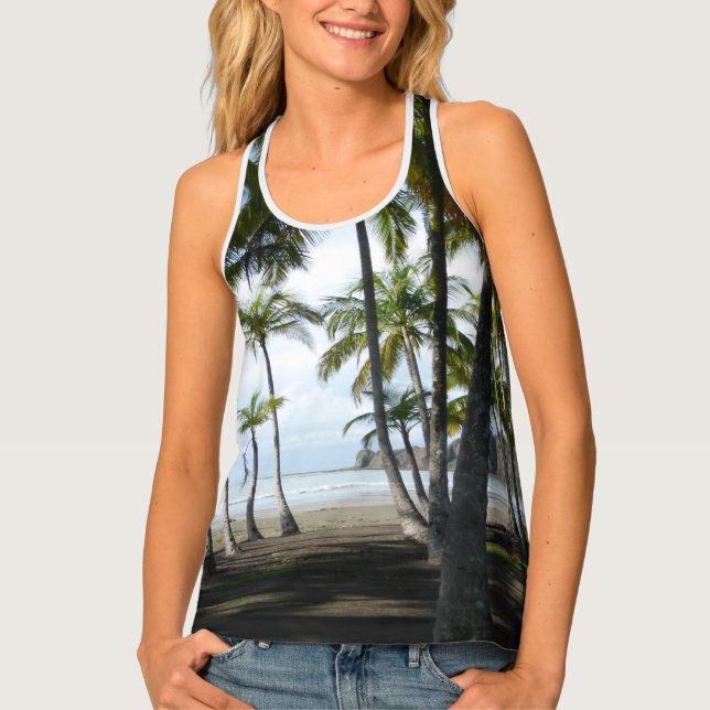 Sámara Beach All-Over Print Tank Top (Front)