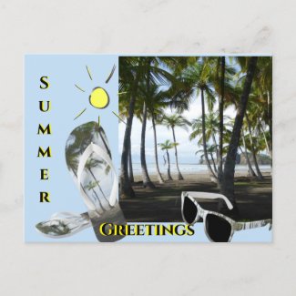 Sámara Beach Summer Greetings Cust. Postcard
