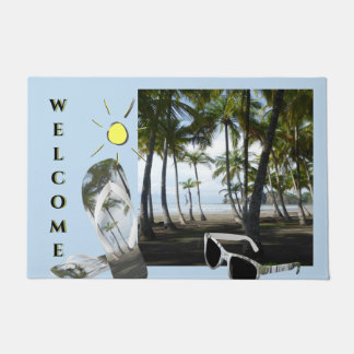 Sámara Beach Sunny WELCOME Cust. Door Mat
