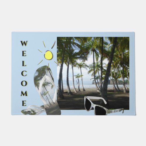 Smara Beach Sunny WELCOME Cust Door Mat