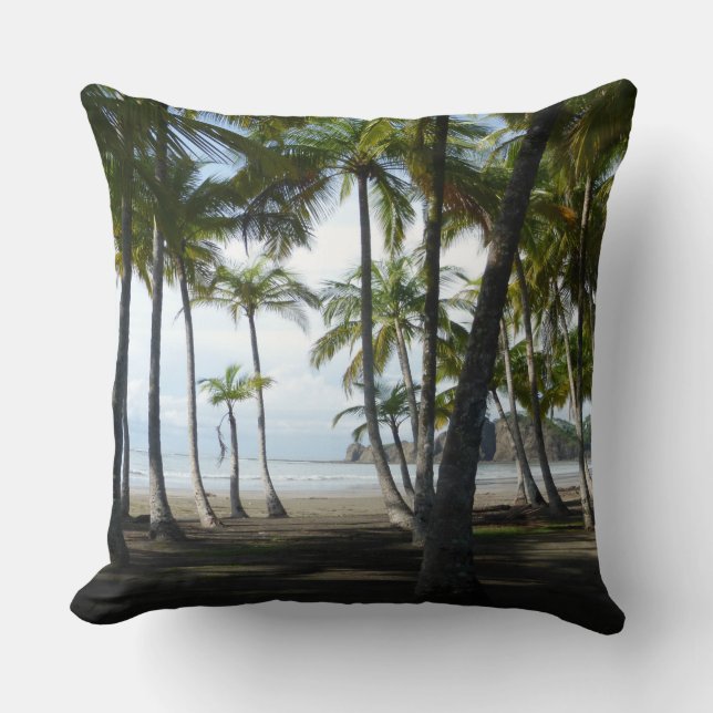 Sámara Beach Throw Pillow (Front)