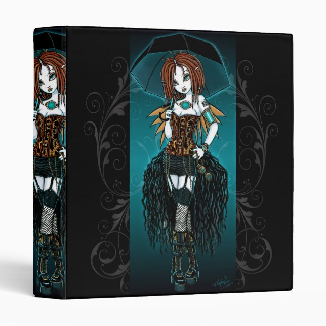 "Samara"  Steampunk Cyber Fairy Avery Binder (Front/Spine)