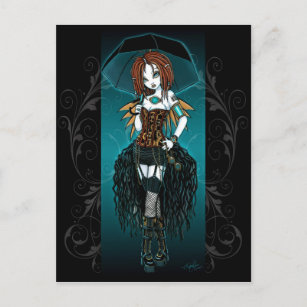 "Samara"  Steampunk Cyber Fairy Postcard