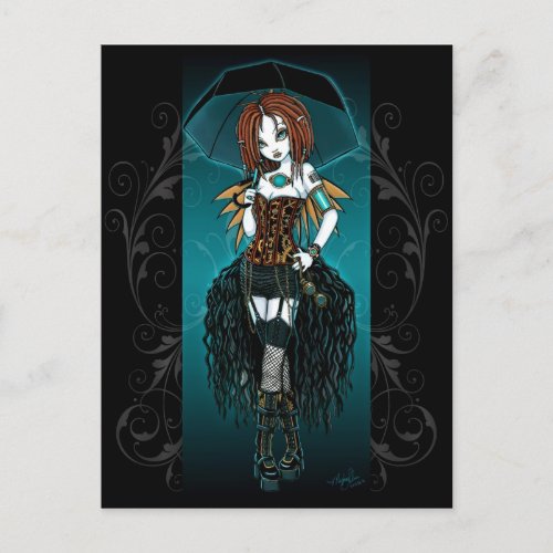 "Samara"  Steampunk Cyber Fairy Postcard