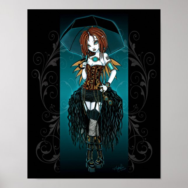 "Samara"  Steampunk Cyber Fairy Poster (Front)
