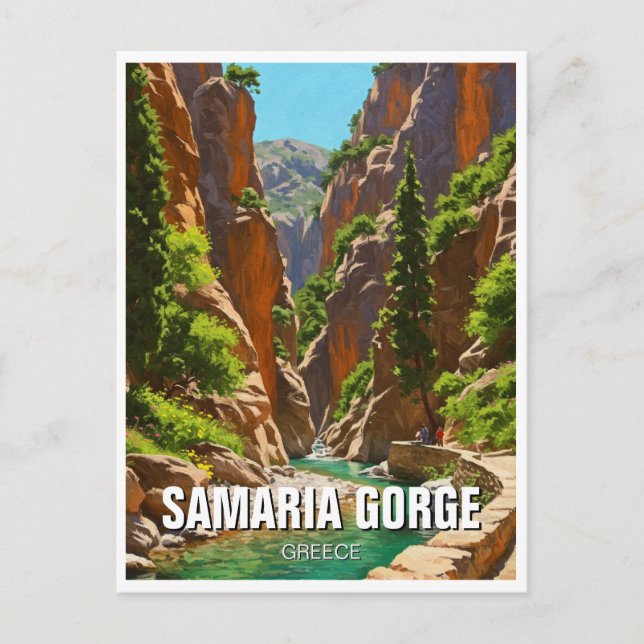 Samaria Gorge Crete Greece Travel Postcard (Front)