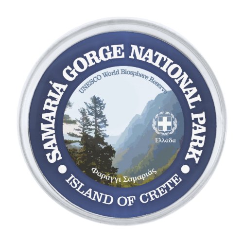 Samaria Gorge National Park Silver Finish Lapel Pin