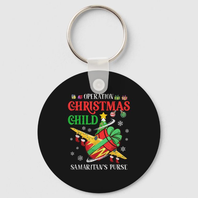Samaritan's Purse Operation Christmas Child Funny  Keychain (Front)
