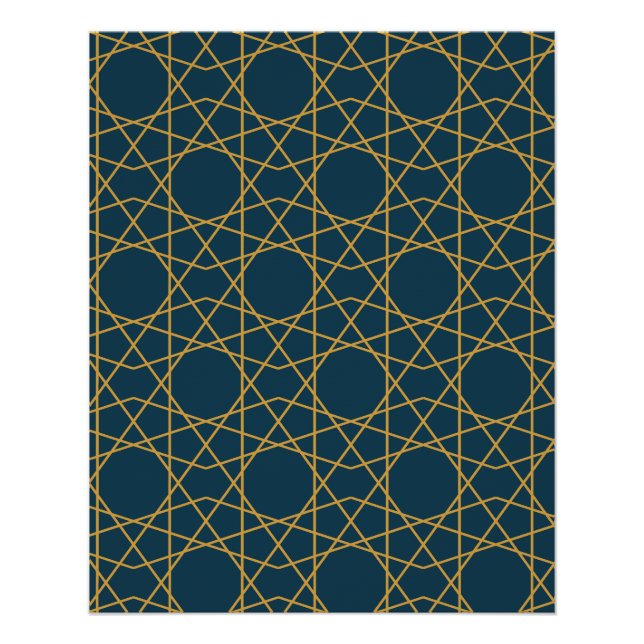 Samarkand Gold Geometry Poster (Front)