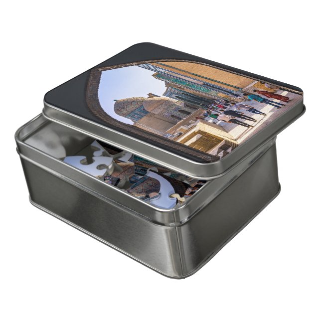 Samarkand, Uzbekistan - Necropolis of Shah-i-Zinda Jigsaw Puzzle (Lid Open)