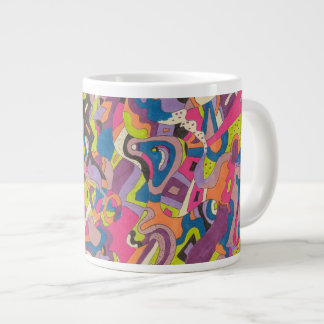 "Samba" Abstract Art Giant Coffee Mug