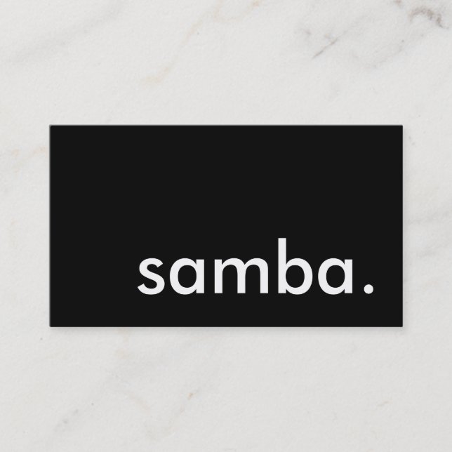 samba. business card (Front)