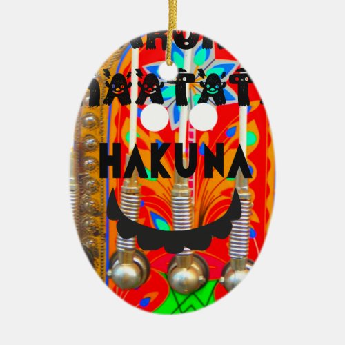 Samba Carnival colors Hakuna Matata blingspng Ceramic Ornament