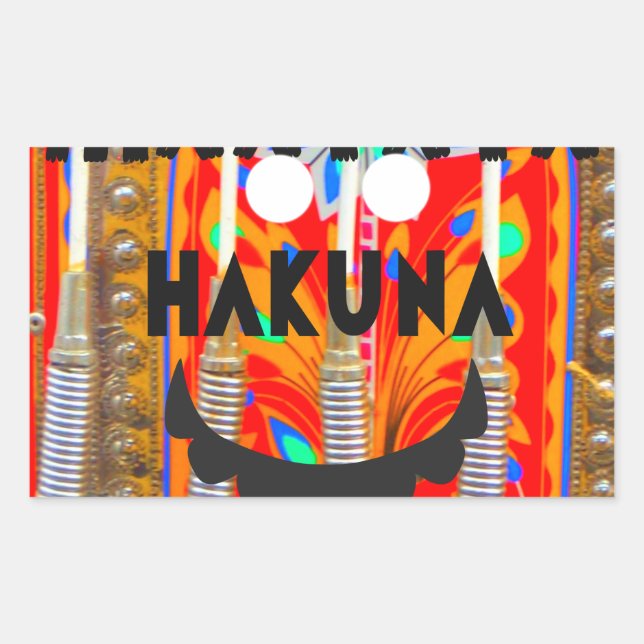 Samba Carnival colors Hakuna Matata blings.png Rectangular Sticker (Front)