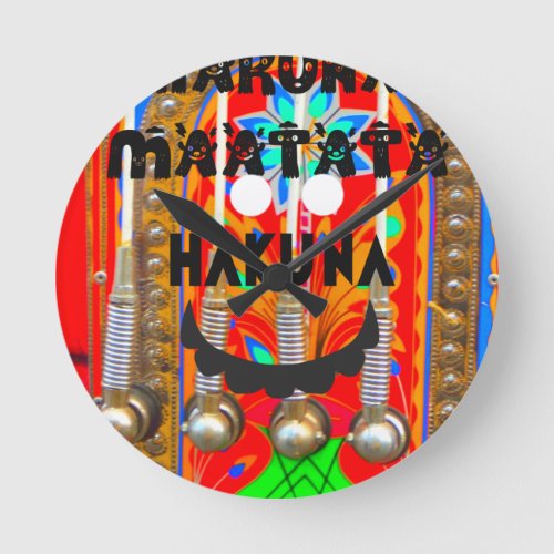 Samba Carnival colors Hakuna Matata blingspng Round Clock
