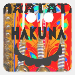Samba Carnival colors Hakuna Matata blings.png Square Sticker
