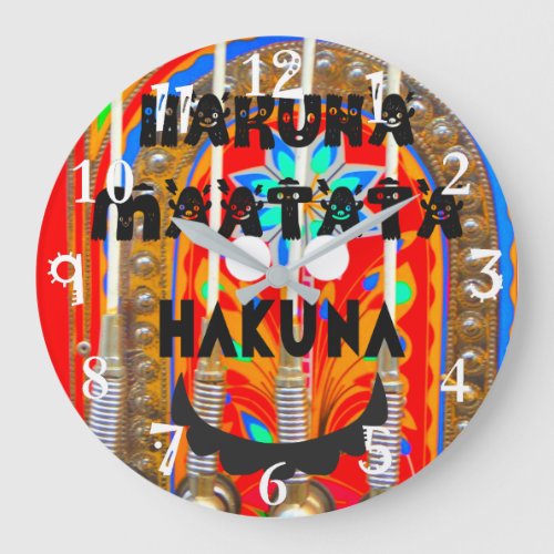Samba Carnival colors Large Clock
