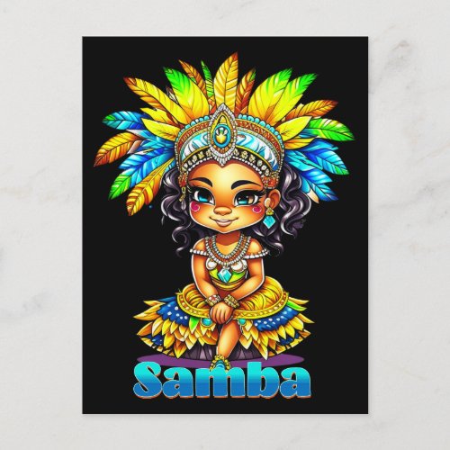 Samba Carnival Girl Postcard