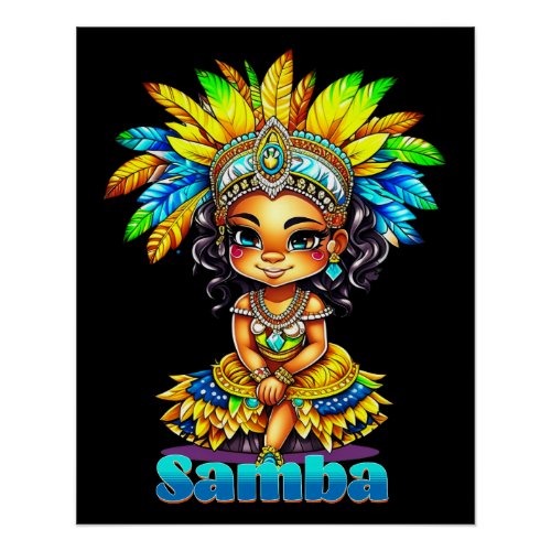 Samba Carnival Girl Poster