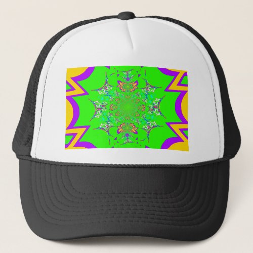 Samba Colorful Bright floral damask design colors Trucker Hat