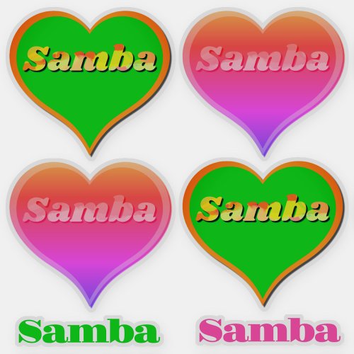 Samba dance heartCustom_Cut Vinyl Sticker