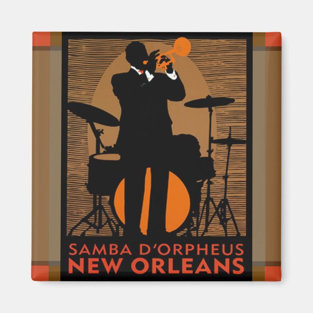 Samba D'Orpheus New Orleans Magnet (Front)