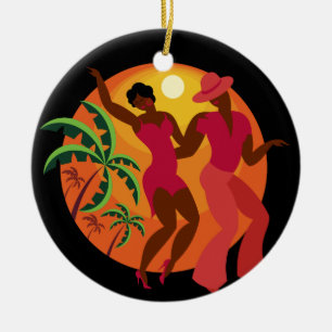 Samba / Flamenco Dancer Ceramic Ornament