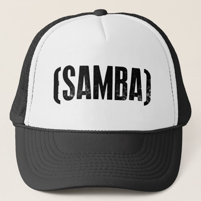 samba mood trucker hat (Front)