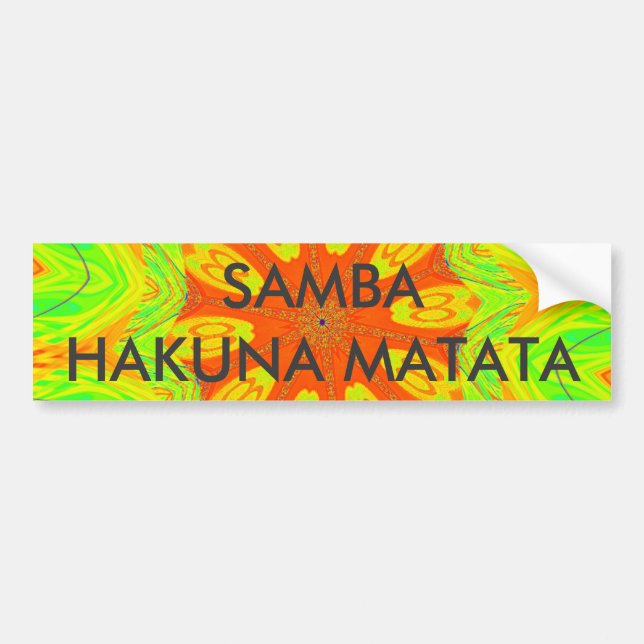 Samba Motif Art Print Bumper Sticker (Front)