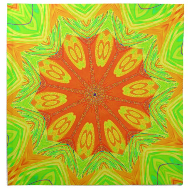 Samba Motif Art Print Cloth Napkin (Front)