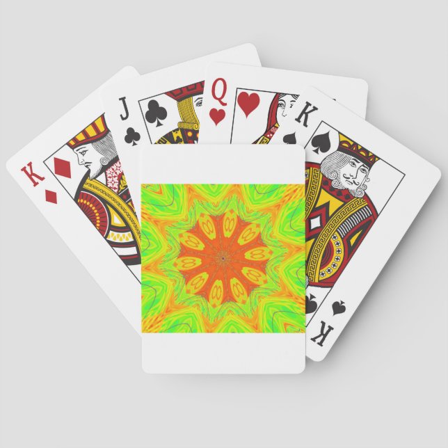 Samba Motif Art Print Poker Cards (Back)