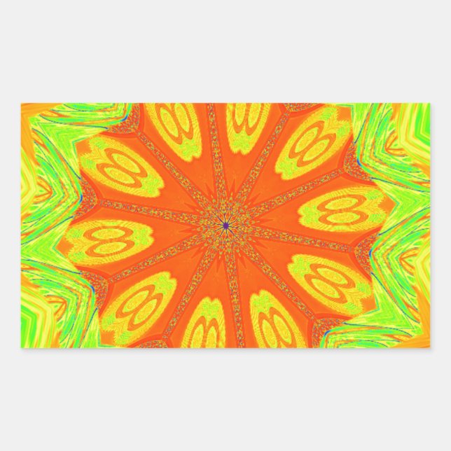 Samba Motif Art Print Rectangular Sticker (Front)