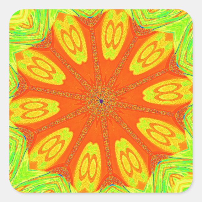 Samba Motif Art Print Square Sticker (Front)