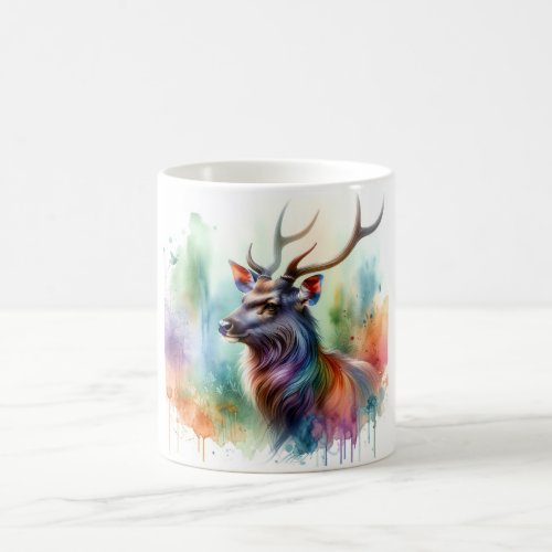 Sambar Deer AREF1614 1 _ Watercolor Coffee Mug