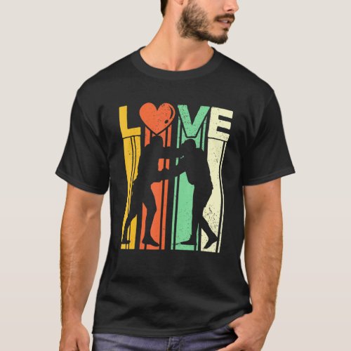 Sambo judo Wrestling Martial art LOVE retro style  T_Shirt