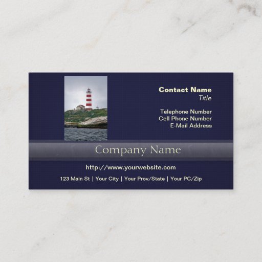 Customizable Sambro Island Lighthouse Business Card Template