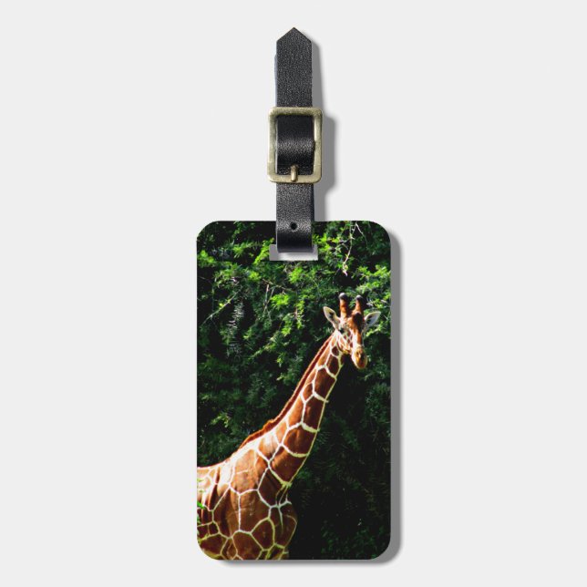 Samburu Giraffe Luggage Tag (Front Vertical)