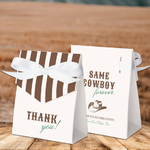 Same Cowboy Forever Bachelorette Weekend Favor Boxes